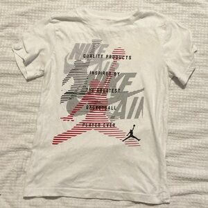 Nike White and Red Graphic Tee
